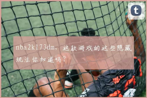 nba2k173dm，这款游戏的这些隐藏玩法你知道吗？
